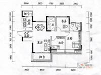 鼎浩城3室2厅2卫94.6㎡户型图