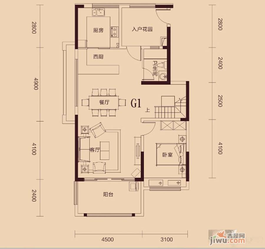 惠东国际新城4室2厅3卫170㎡户型图