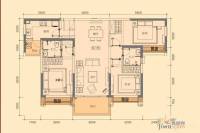合生时代城3室2厅2卫111㎡户型图