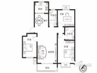 奥伦达部落居易世界观3室2厅2卫126.3㎡户型图