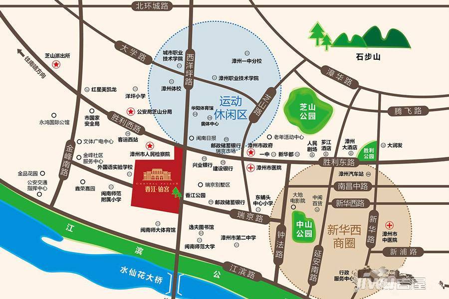 香江铂宫位置交通图