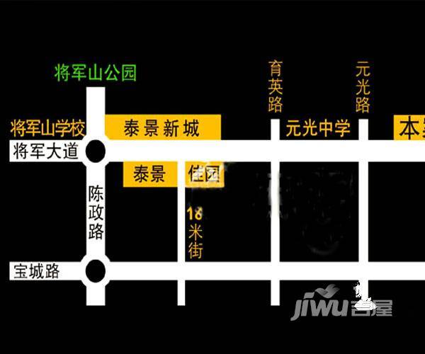 泰景翠峰豪庭位置交通图1