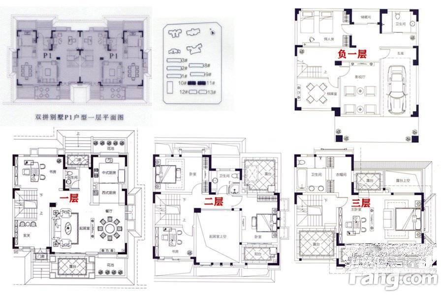 一品江山普通住宅233㎡户型图