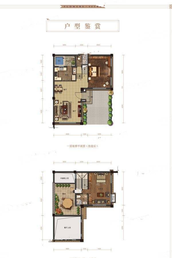 碧桂园花仙府墅别墅-联排120㎡户型图