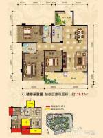 南兴盛世江南乾隆苑3室2厅2卫99㎡户型图