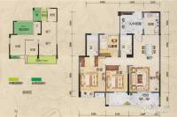 中鼎公园假日3室2厅2卫109.8㎡户型图