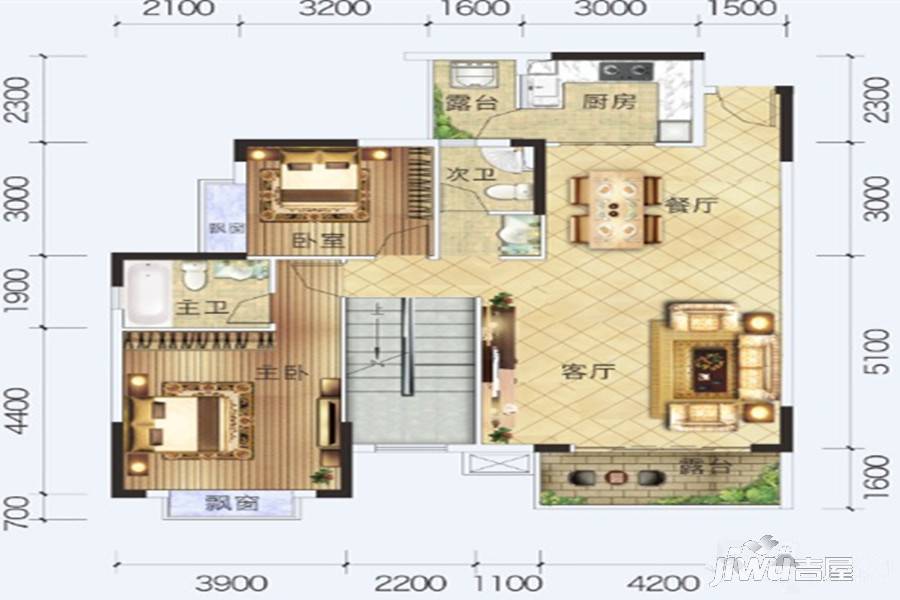 白马香港城5室2厅4卫208㎡户型图