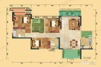 金色维也纳3室2厅2卫129.9㎡户型图