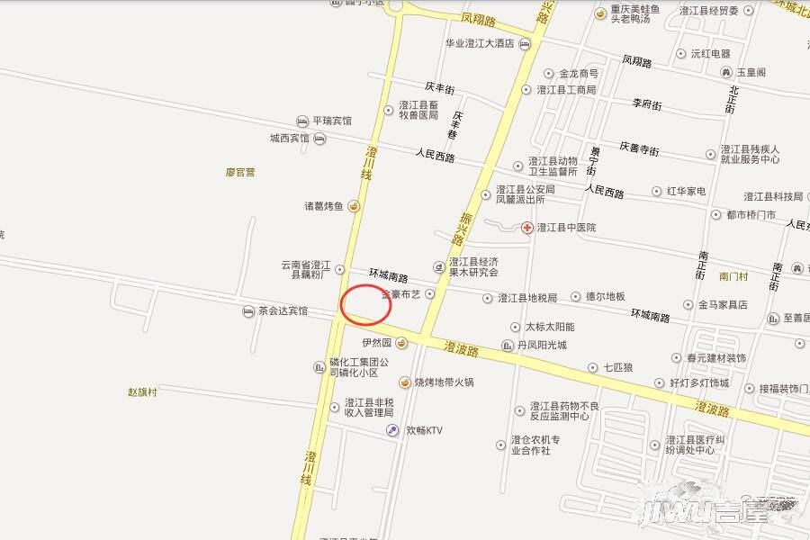 澄江财富广场位置交通图1