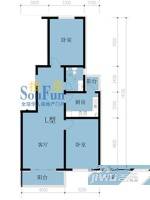 凤凰春城2室1厅1卫92.6㎡户型图