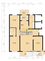 凤凰春城3室2厅2卫135.9㎡户型图