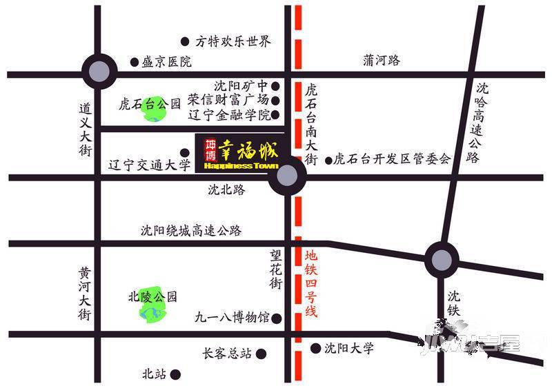 坤博幸福城位置交通图图片