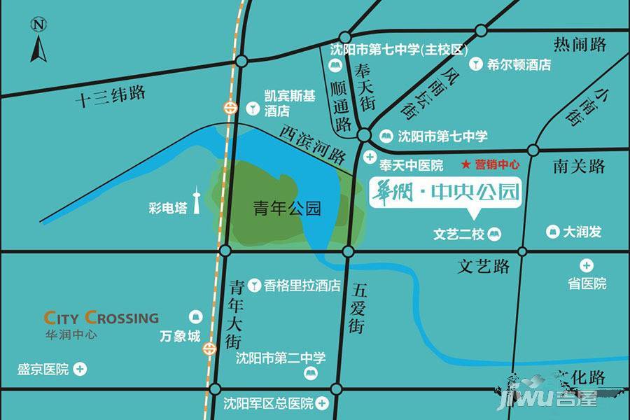 华润·中央公园位置交通图1