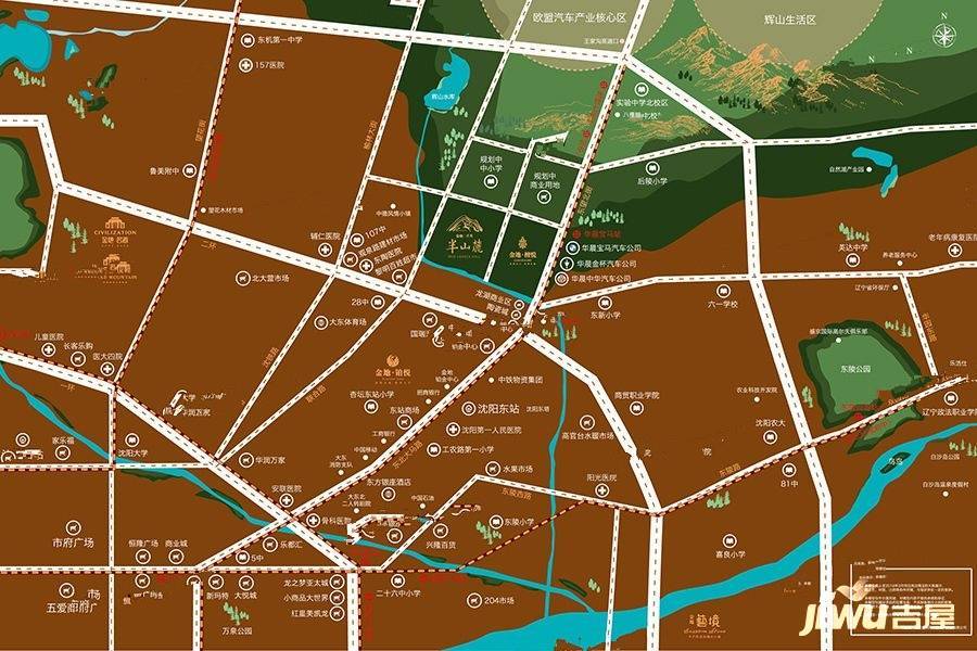 金地悦城大境半山麓位置交通图图片