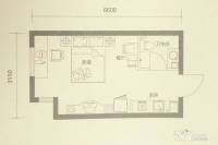皇家首座1室1厅1卫32.6㎡户型图