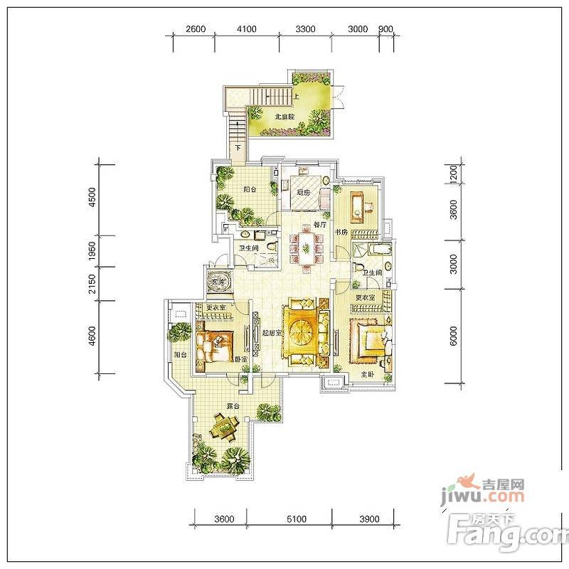 华润·橡树湾3室2厅2卫177㎡户型图