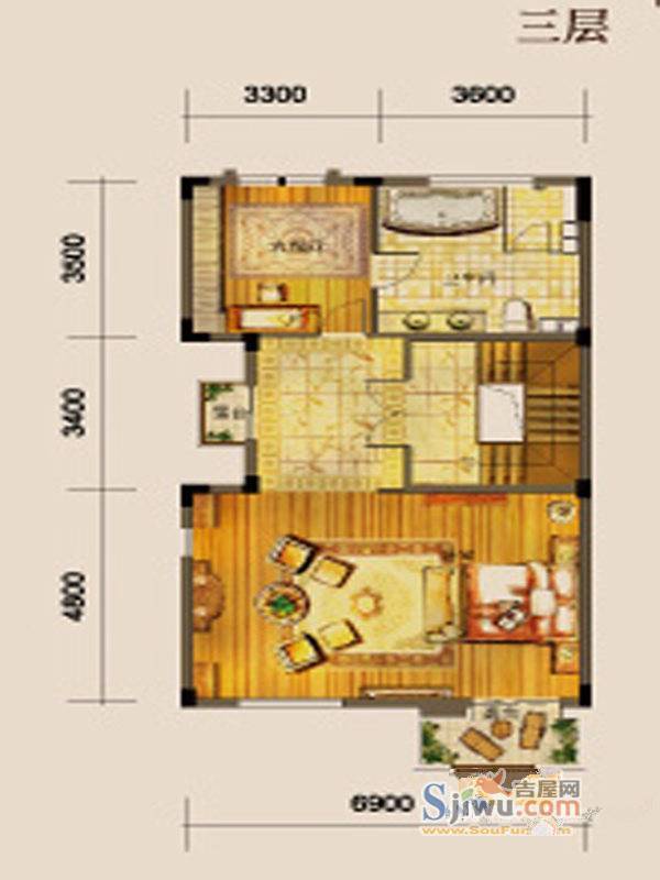 中海城爱丁堡别墅4室3厅3卫262㎡户型图