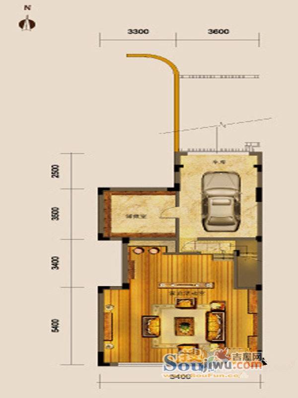 中海城爱丁堡别墅3室2厅3卫206㎡户型图