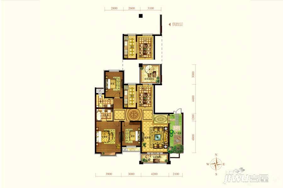 保利达·翠堤湾3室2厅2卫142㎡户型图