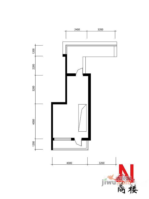 西城逸景普通住宅27.3㎡户型图