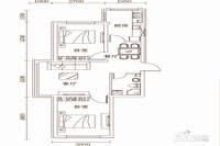 丽晶公馆2室2厅1卫66㎡户型图
