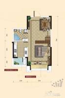 融城7英里1室1厅1卫52.9㎡户型图