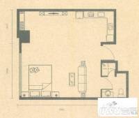 沈阳国际贸易中心普通住宅55㎡户型图