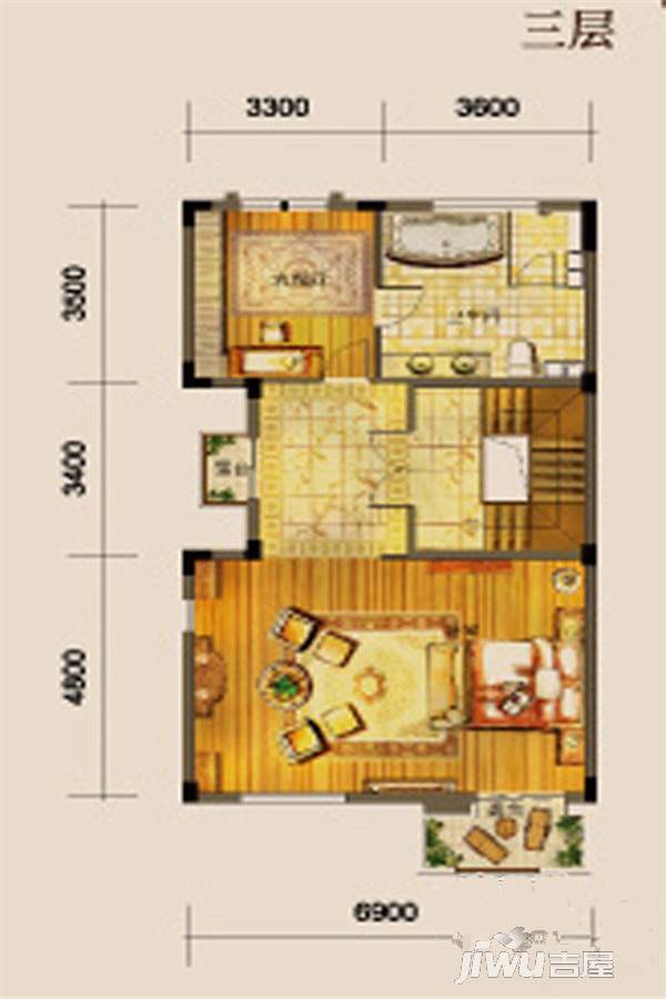 中海城爱丁堡别墅4室3厅3卫262㎡户型图