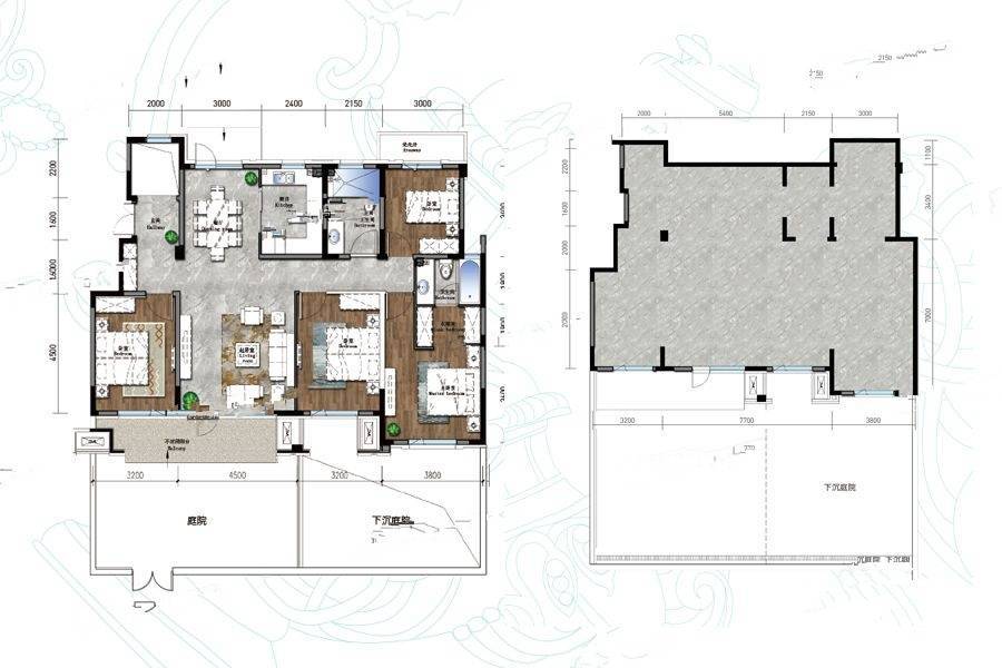 保利海德公园4室2厅2卫150㎡户型图