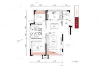 保利观唐3室2厅2卫116㎡户型图