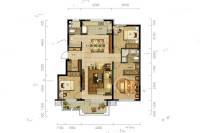 万科城市阳光3室2厅2卫125㎡户型图