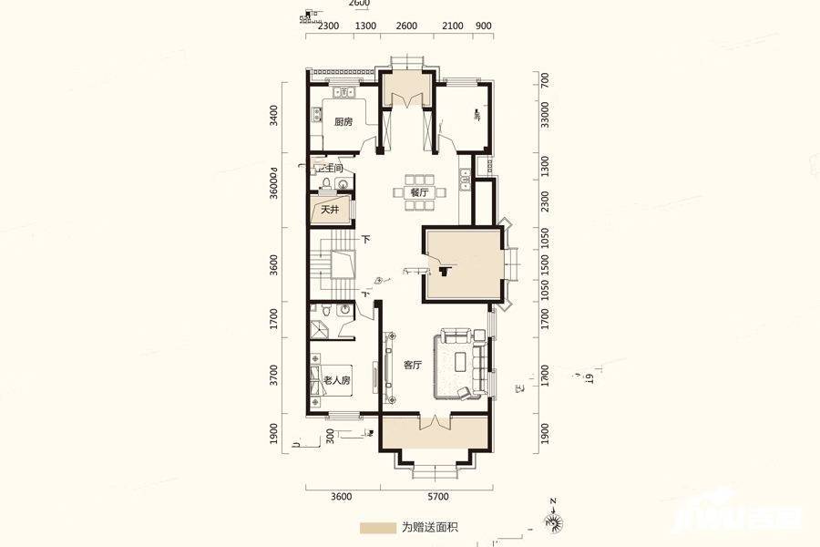 粤泰天鹅湾6室2厅5卫310㎡户型图