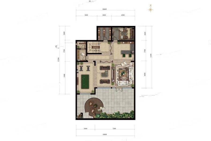 龙湖天宸原著4室2厅4卫204㎡户型图