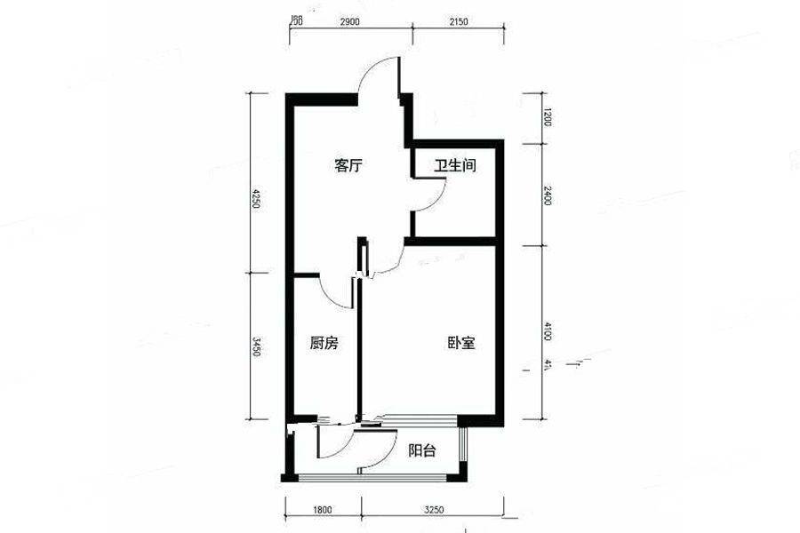 和景嘉园1室1厅1卫47.9㎡户型图