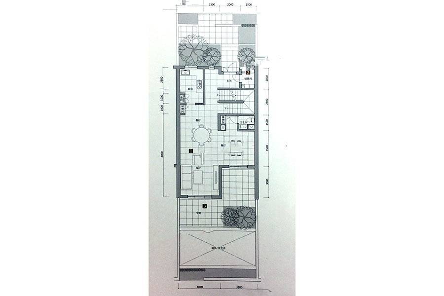 积水住宅裕沁听月轩3室2厅3卫211.1㎡户型图