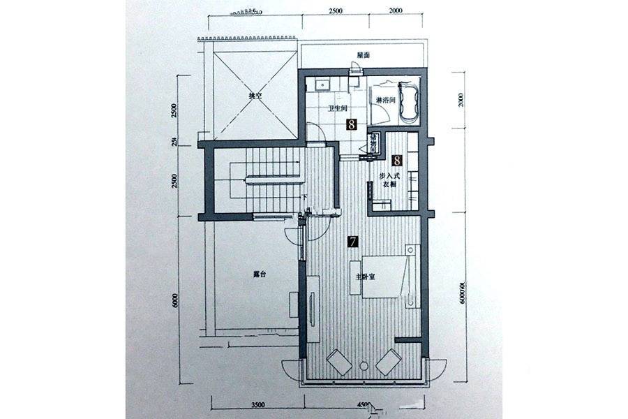 积水住宅裕沁听月轩5室2厅3卫254.5㎡户型图