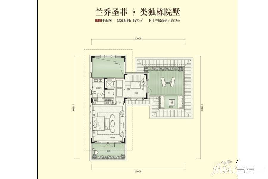 万科荣成兰乔圣菲6室4厅4卫515㎡户型图