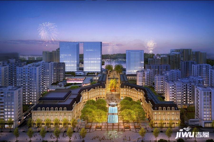 绿城海棠园-长峙岛镇中心广场鸟瞰图-127