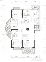 正鼎澜天4室2厅2卫126㎡户型图