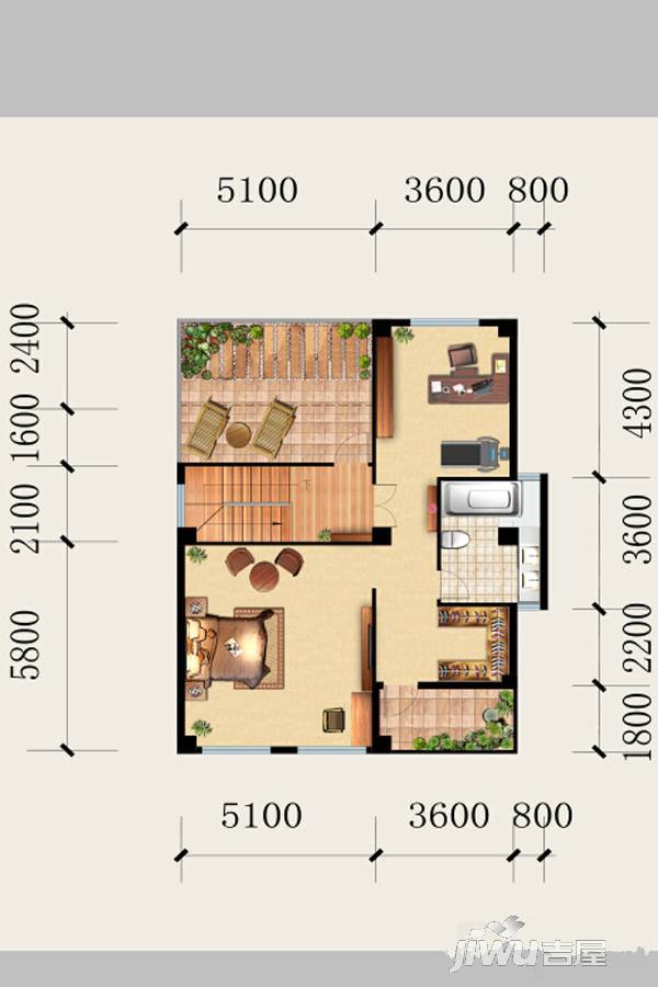 北岸国际花园普通住宅103.5㎡户型图