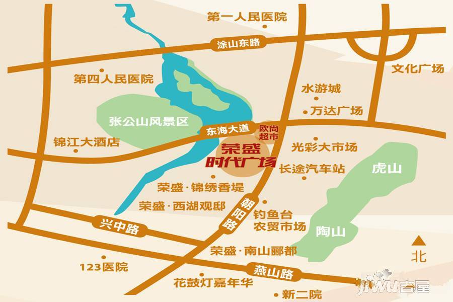 荣盛时代广场位置交通图图片
