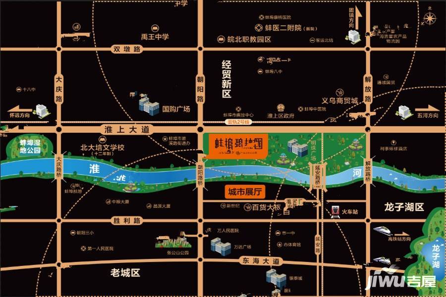 蚌埠碧桂园位置交通图
