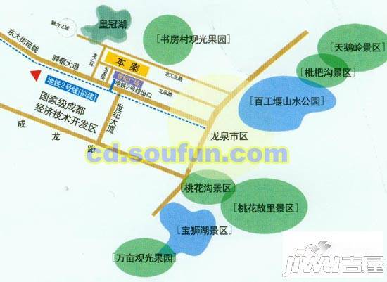 艺锦湾位置交通图图片