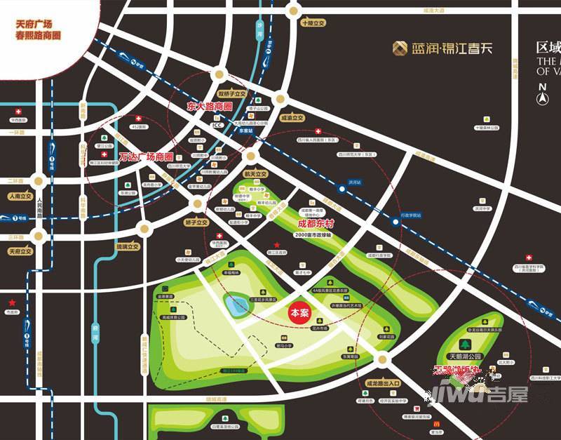 蓝润锦江春天商铺位置交通图6