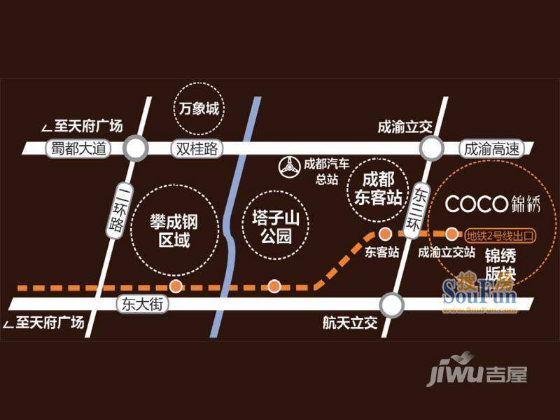 COCO锦绣位置交通图图片