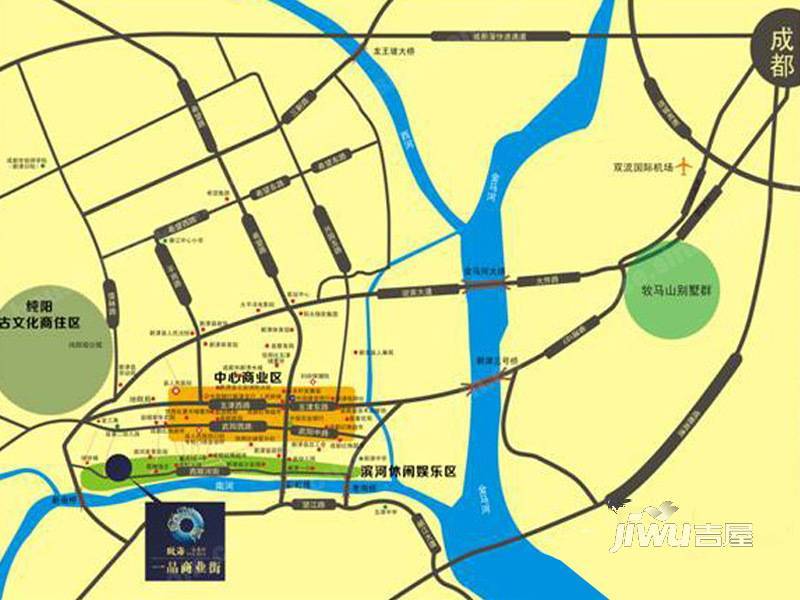 新津瞰海一品商业街位置交通图
