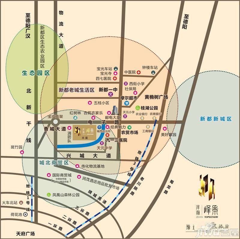 泽瀚峰景位置交通图图片