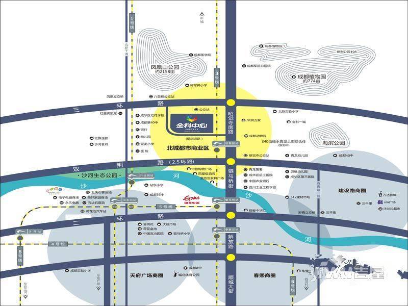 金科中心位置交通图图片