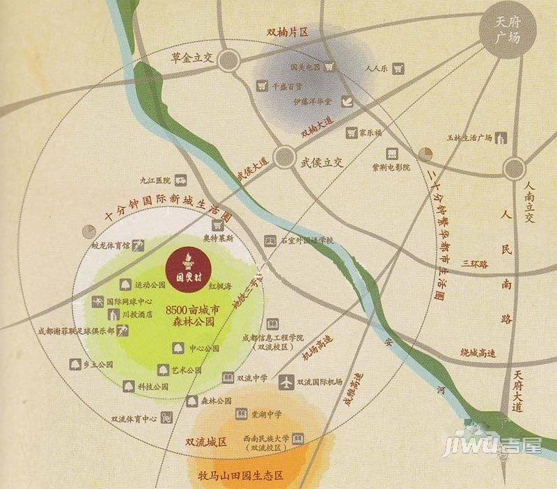 成都国奥村位置交通图图片
