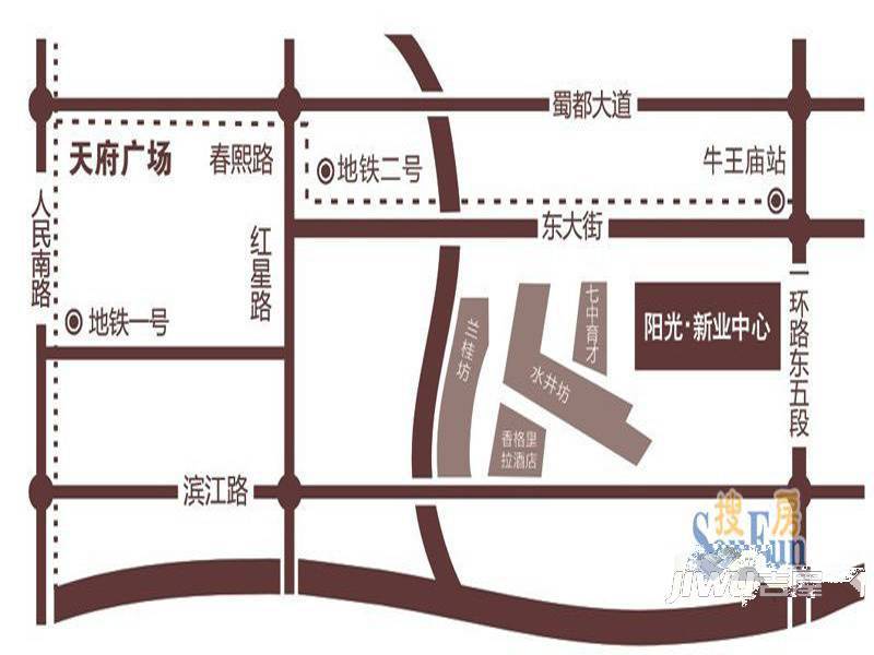 阳光新业中心写字楼位置交通图图片